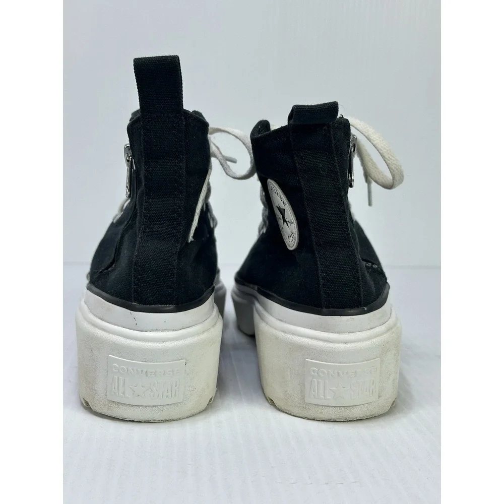 CONVERSE Big Kids Chuck Taylor All Star Lugged Lift Black Zipper A03011C SZ 5